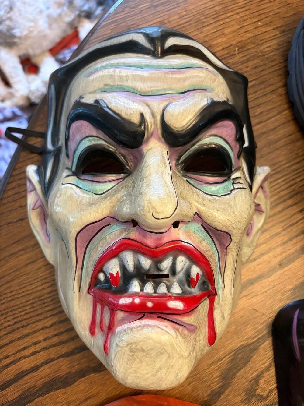 Retro Vampire Dracula Halloween Costume Mask Comic Book Pop Art Style
